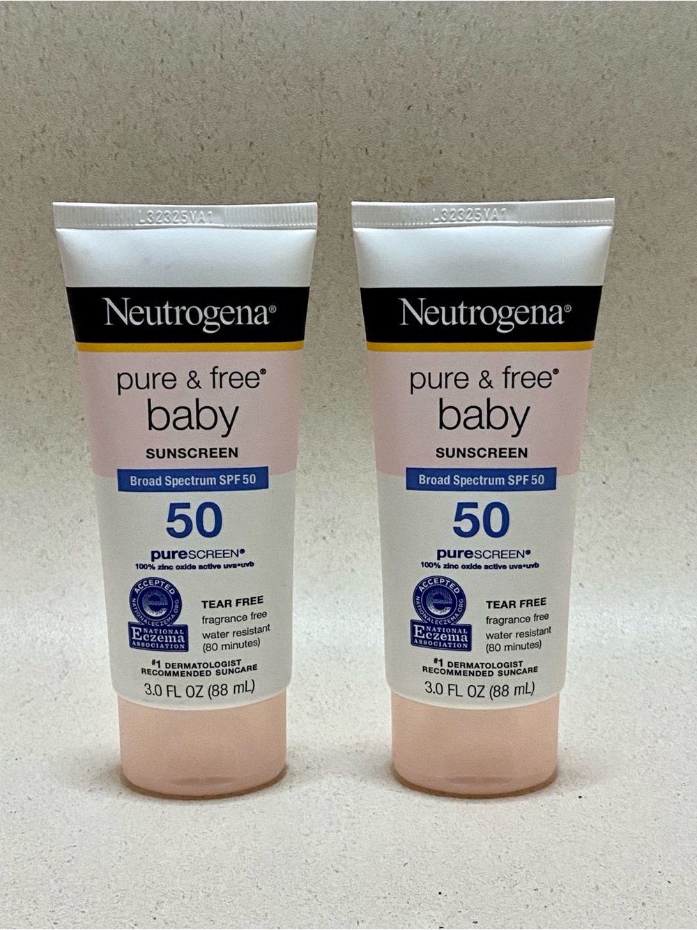 2 Packs of Neutrogena Pure & Free Baby Sunscreen SPF 50 , 3oz each